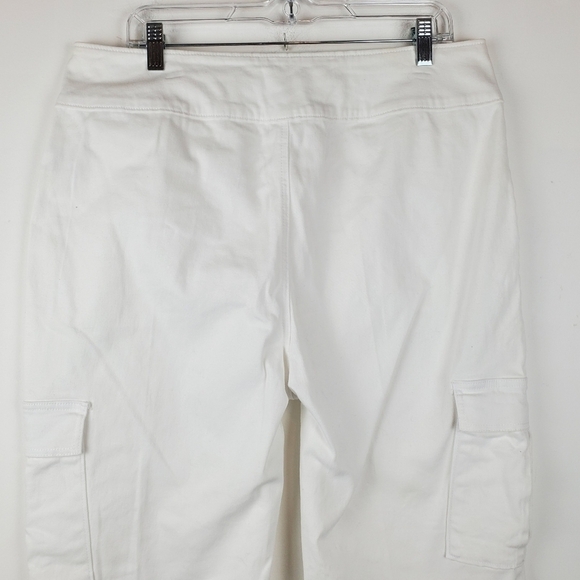 WILD Fable 16 Cargo Ankle Joggers Cotton Canvas White Exposed Zipper Stretch - Picture 12 of 14